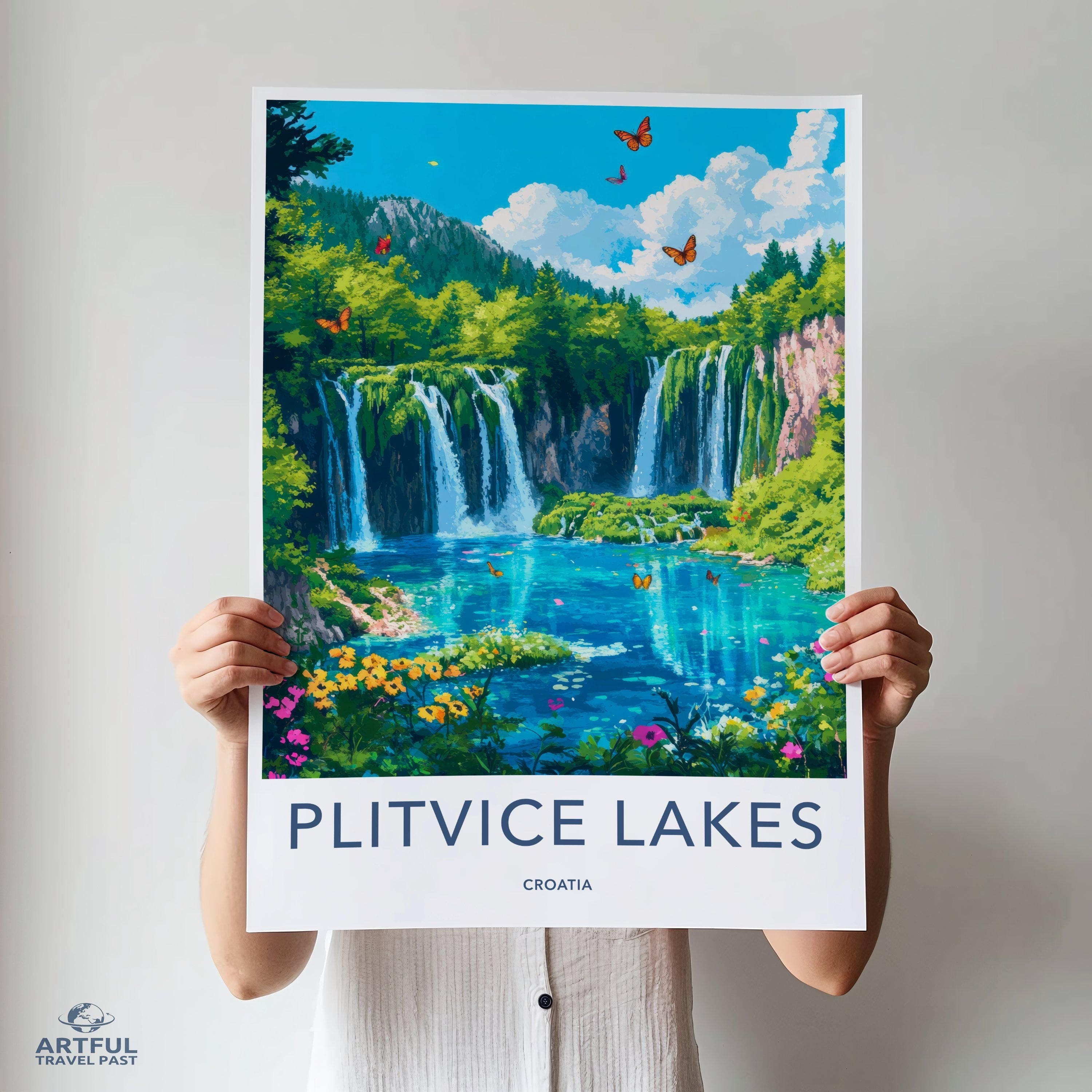 Plitvice Lakes National Park Poster | Croatia Wall Art