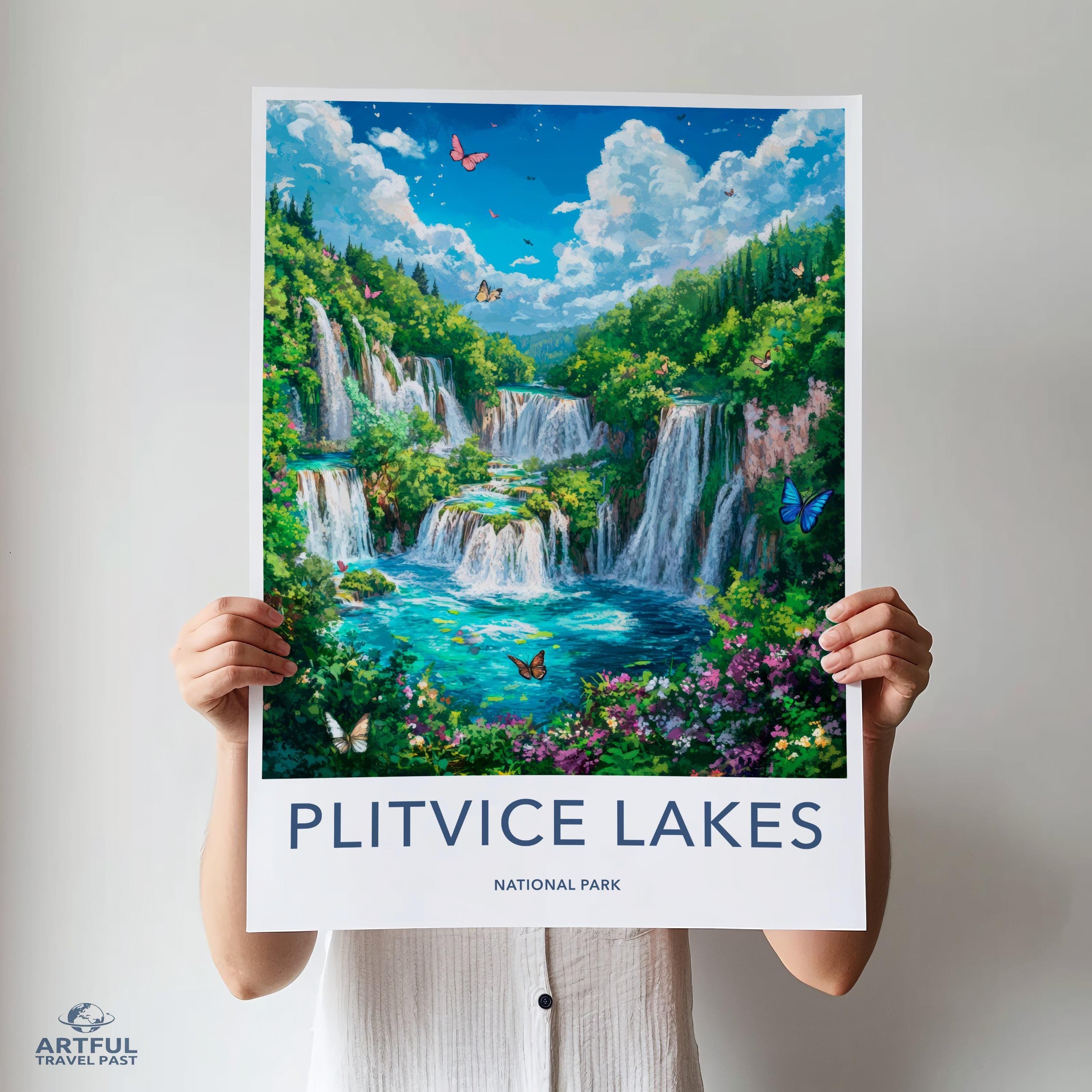 Plitvice Lakes National Park Poster | Croatia Wall Art