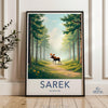 Sarek National Park Poster, Moose in Forest, Scenic Wall Art, Nature Landscape Print, Wilderness Decor, Wildlife Artwork