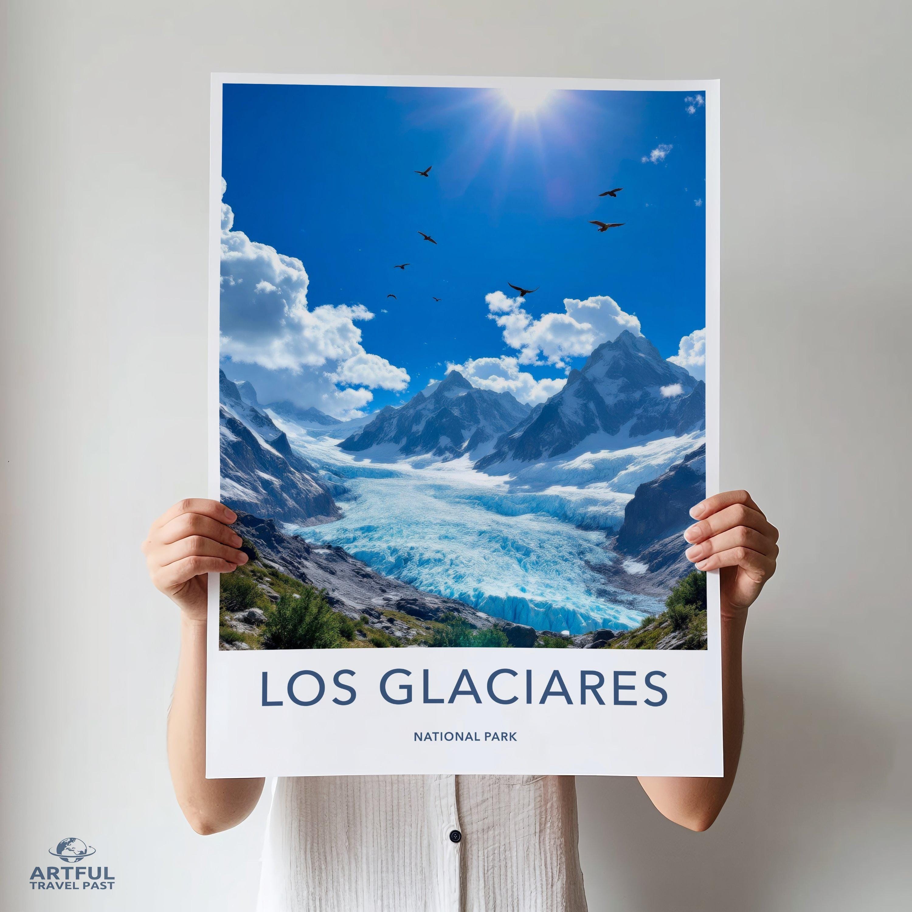 Los Glaciares National Park wall art, Stunning mountain wall print, Nature landscape poster, Glacier scenery art, Inspirational decor