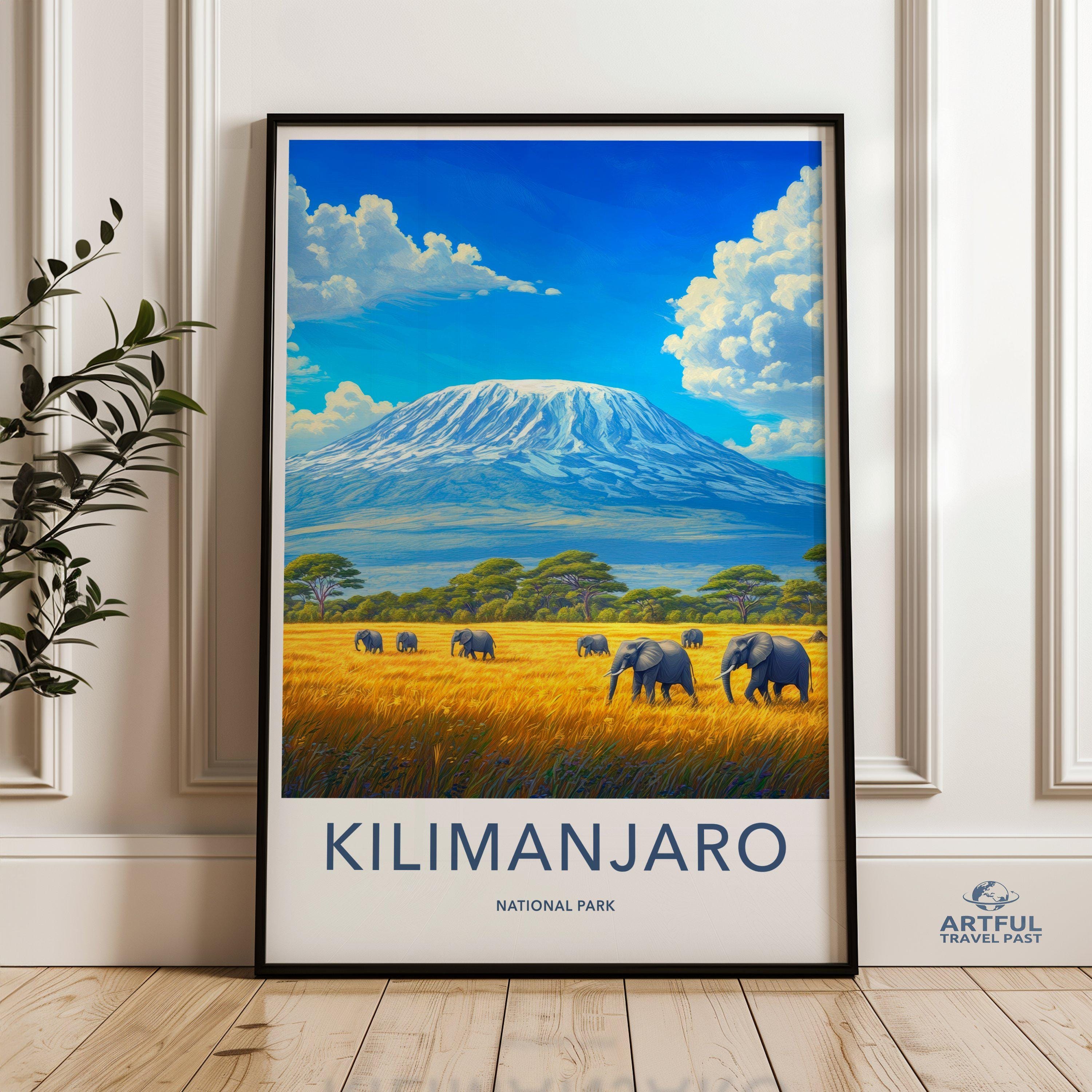 Kilimanjaro National Park Poster | Tanzania Wall Art