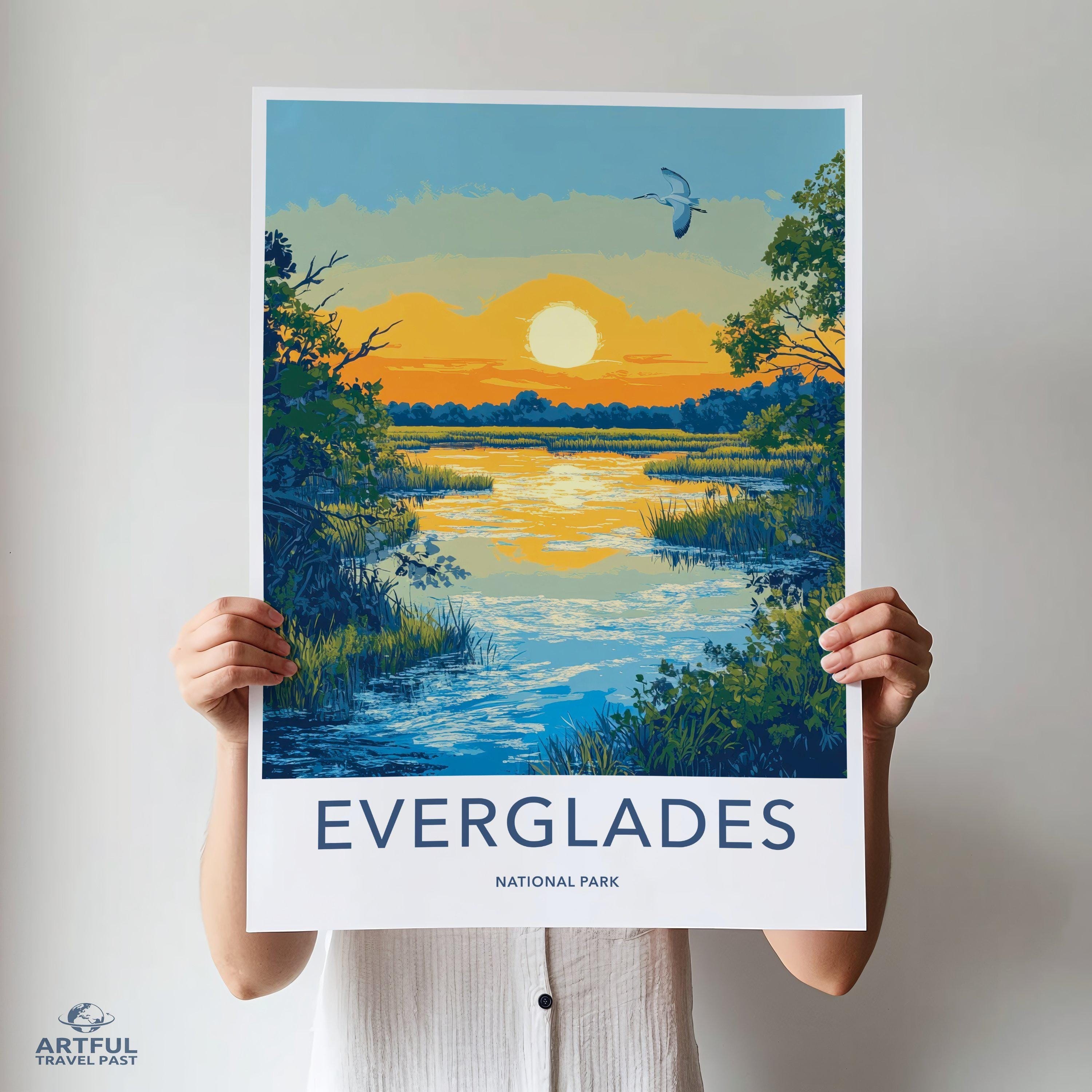 Everglades National Park Wall Art Print, Sunrise Landscape Poster, Nature Artwork for Home Decor, Scenic Art, Florida Wall Art