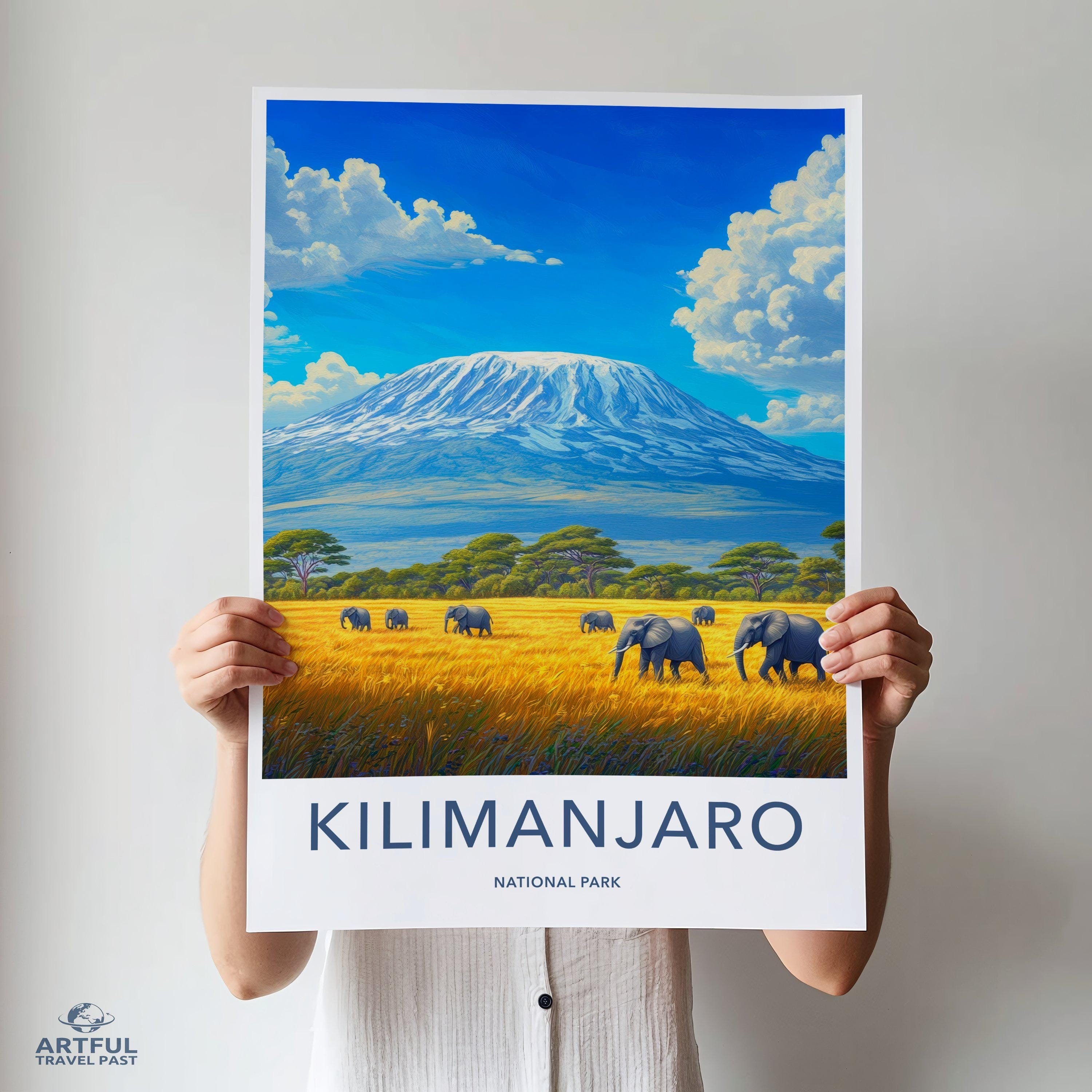 Kilimanjaro National Park Poster | Tanzania Wall Art