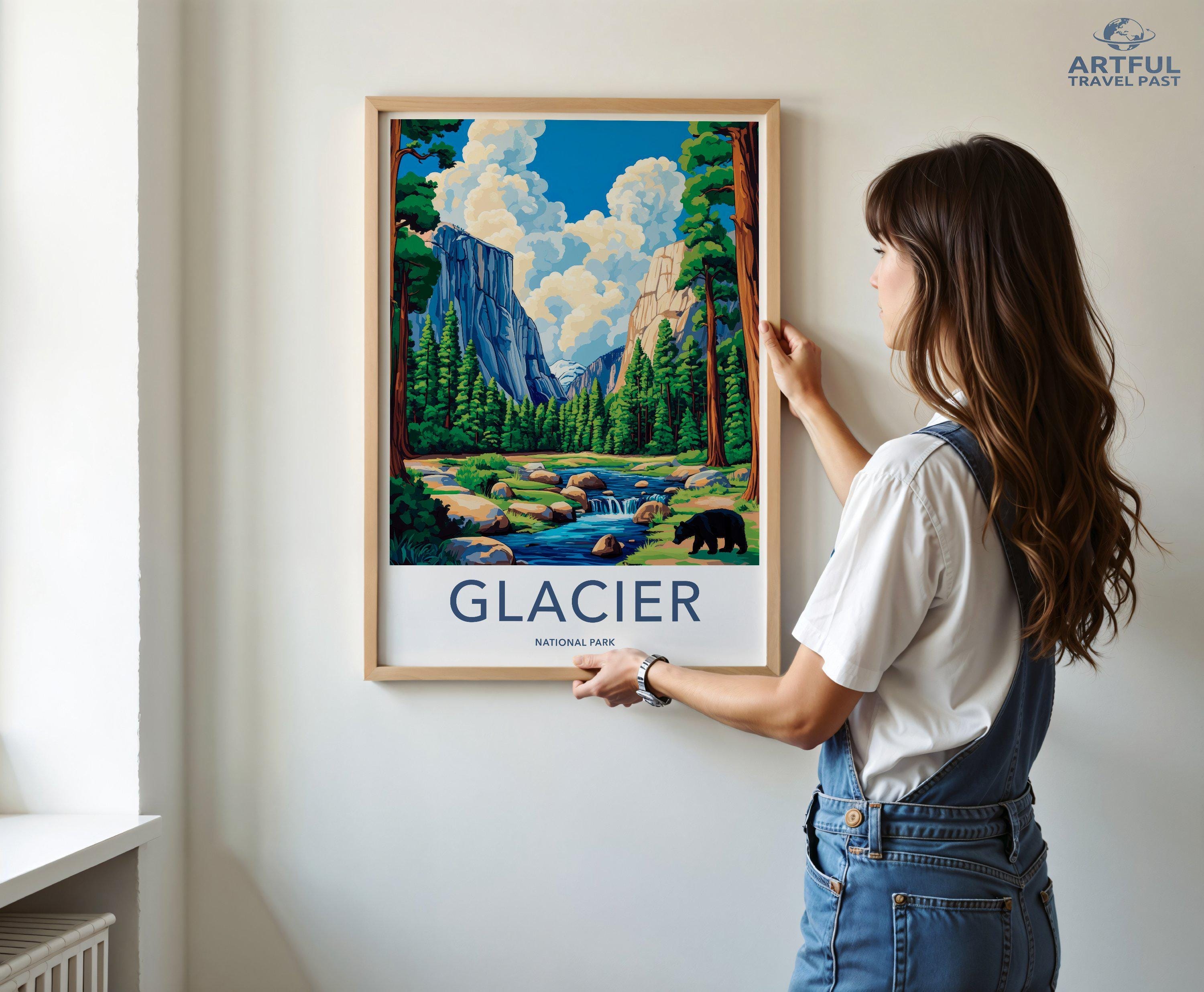 Glacier National Park Poster | Montana Wall Art