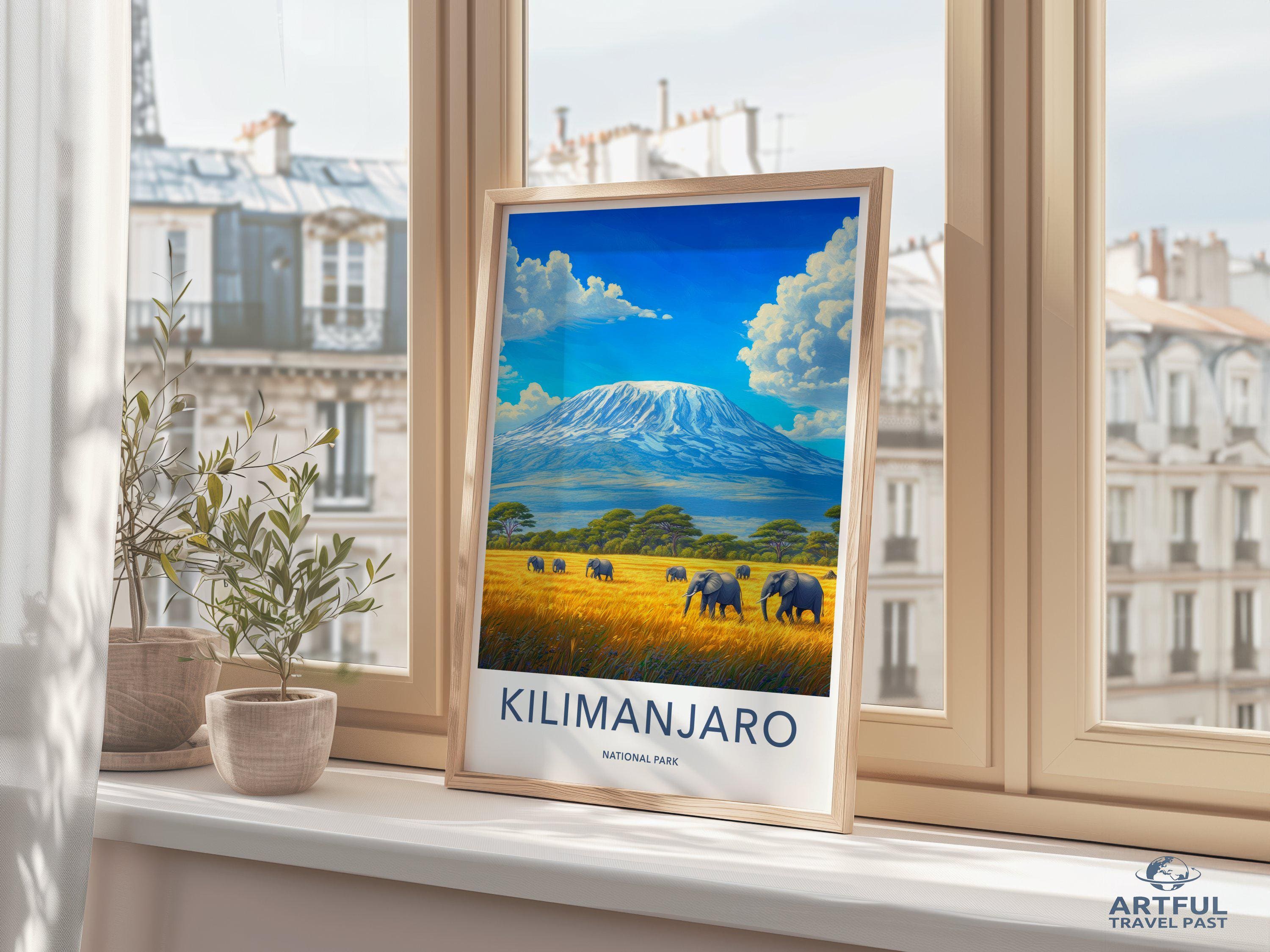 Kilimanjaro National Park Poster | Tanzania Wall Art