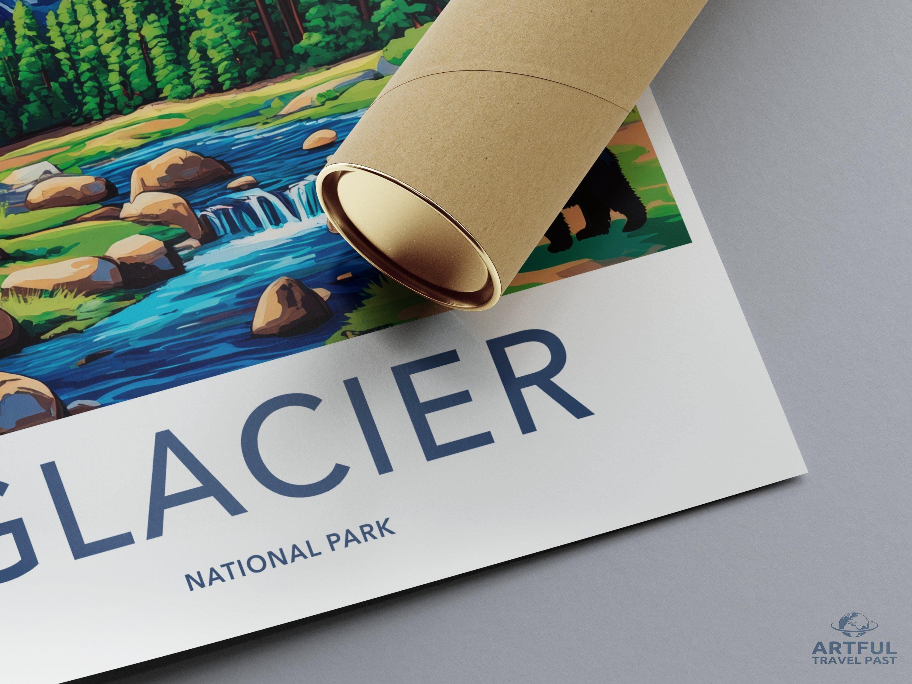 Glacier National Park Poster | Montana Wall Art