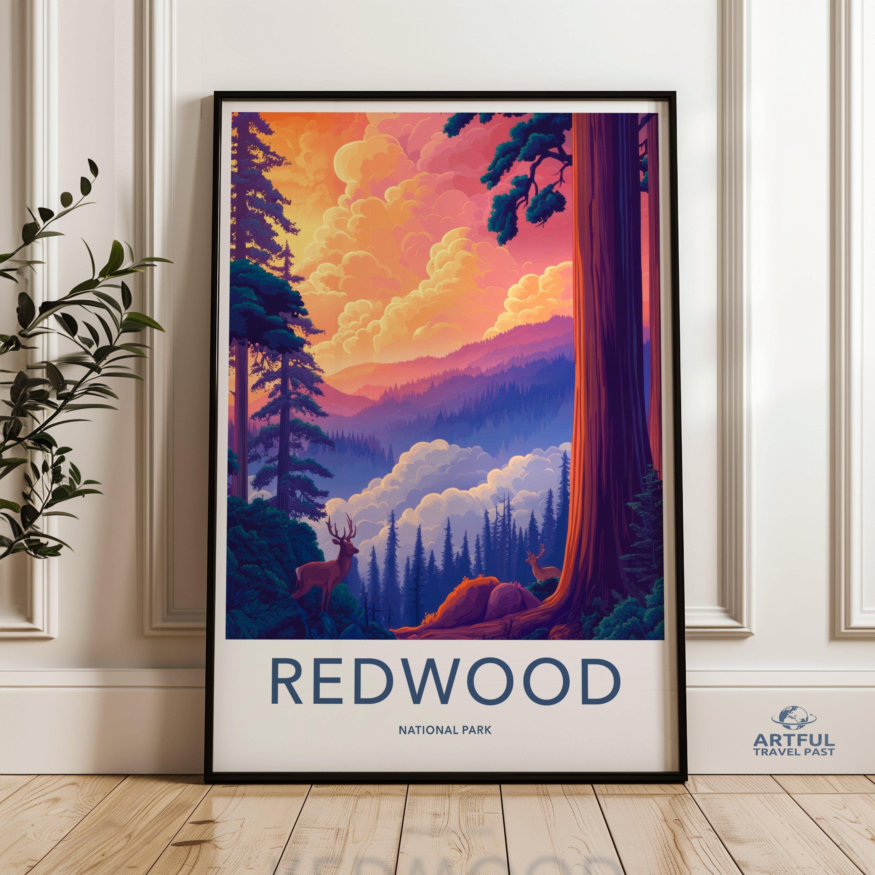 Redwood National Park Poster | California Wall Art