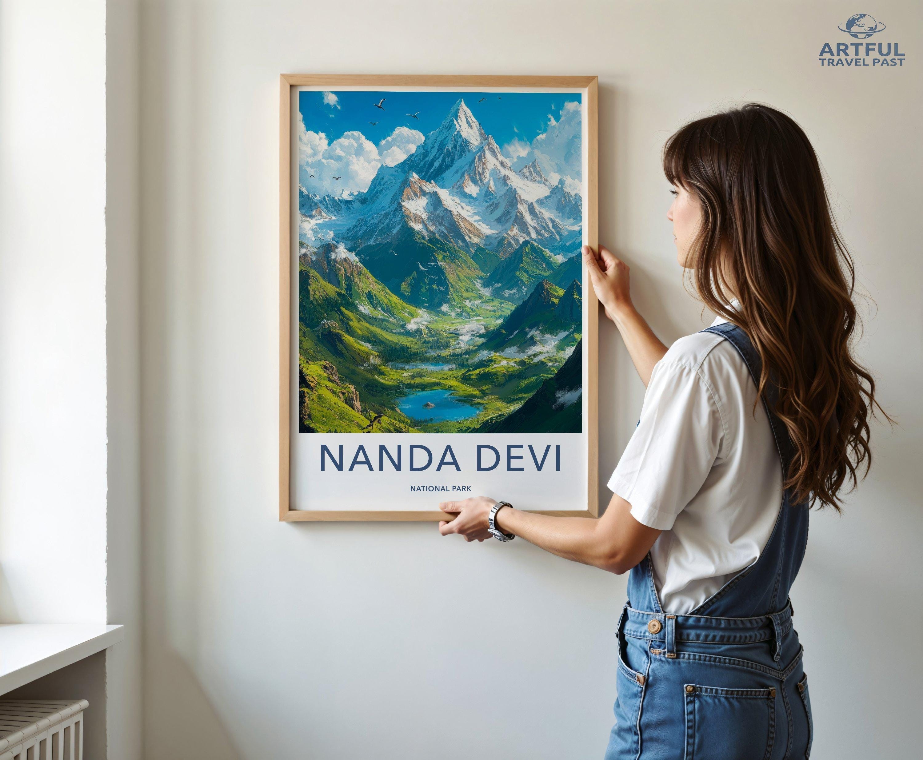 Nanda Devi National Park Wall Art, Nature Landscape Print, Himalayan Mountain Poster, Scenic Wilderness Decor, Travel Artwork