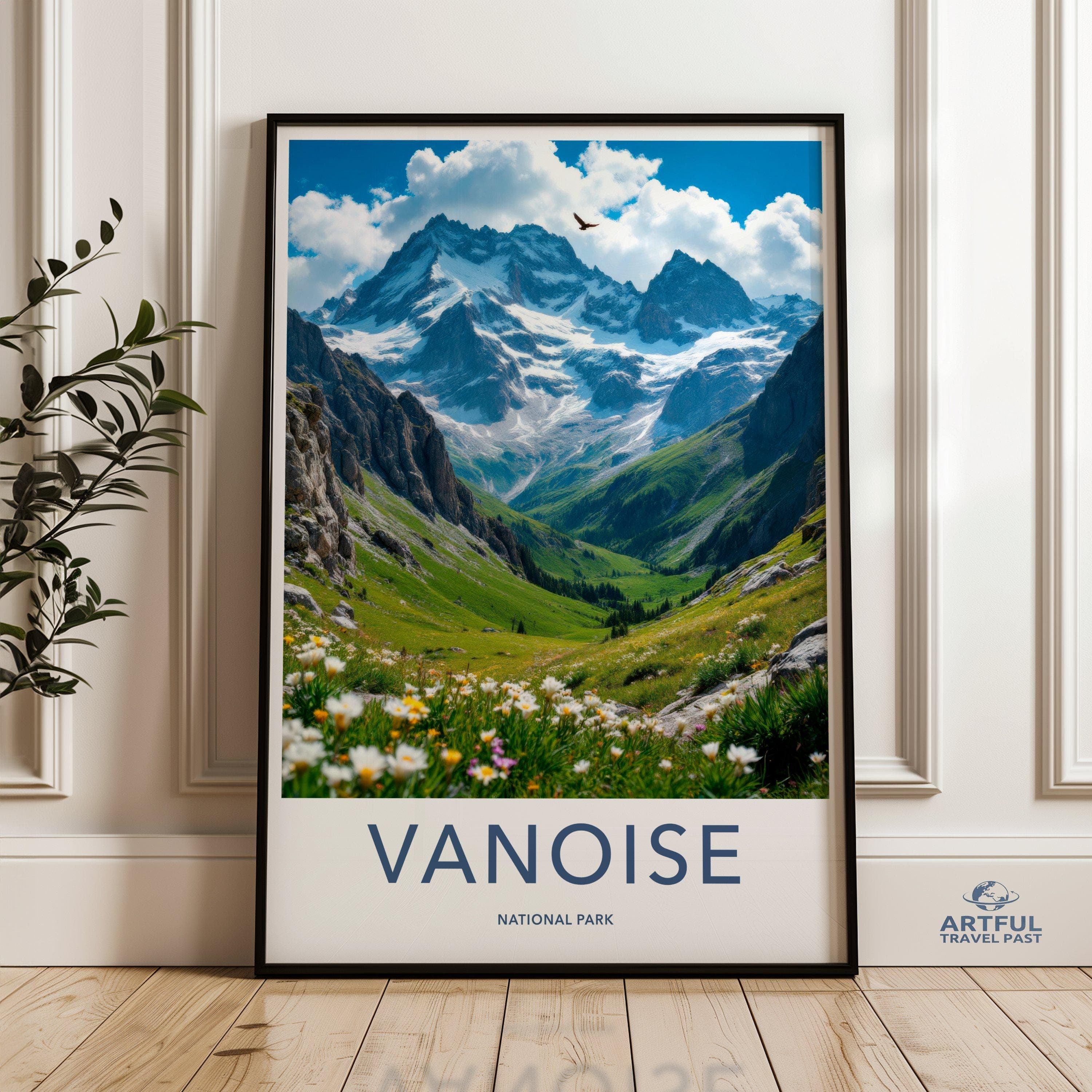 Vanoise National Park Mountain Landscape Wall Art, Nature Photography Print, Scenic Poster, Alpine Meadow, Home Decor, Art Print