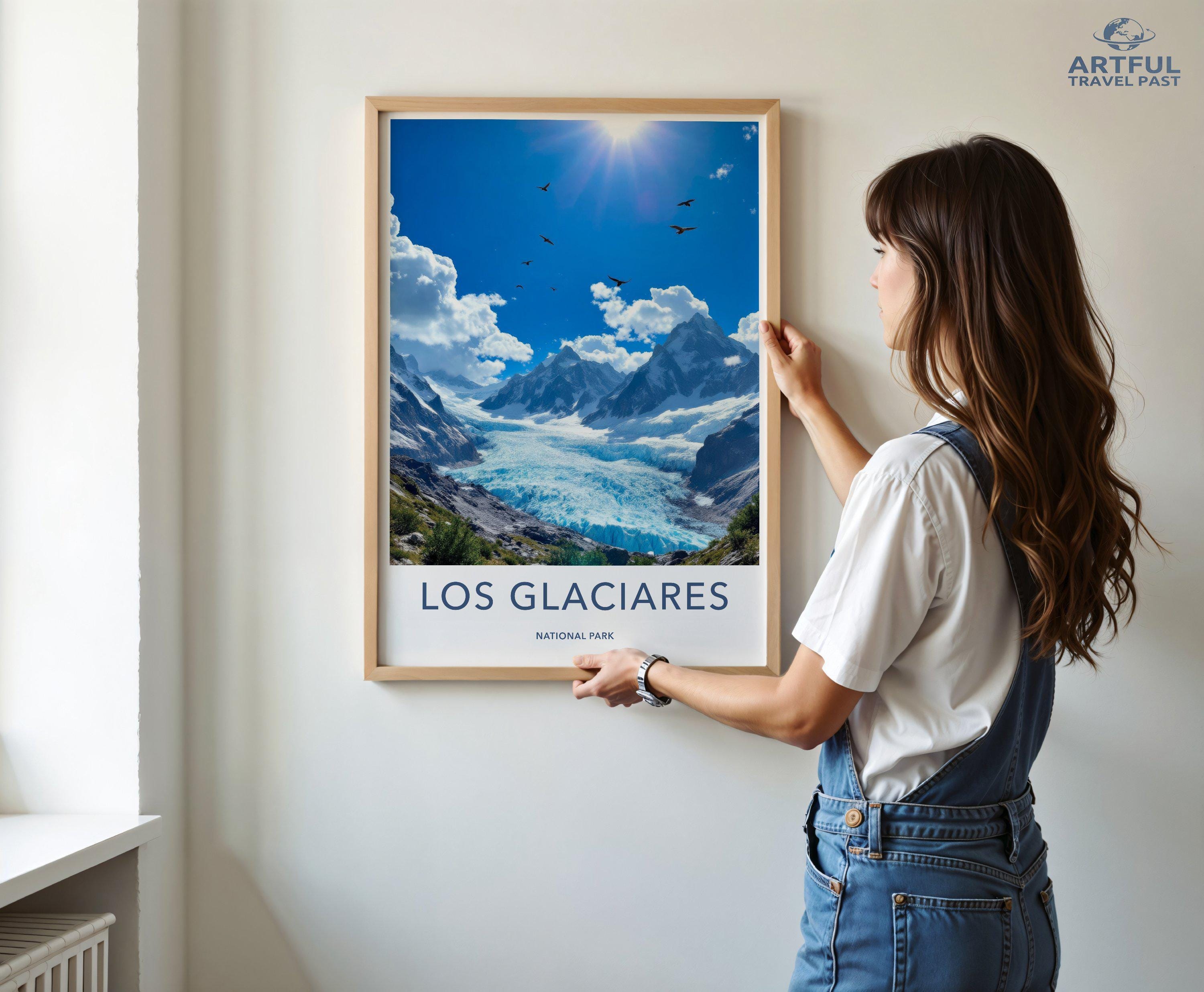 Los Glaciares National Park wall art, Stunning mountain wall print, Nature landscape poster, Glacier scenery art, Inspirational decor