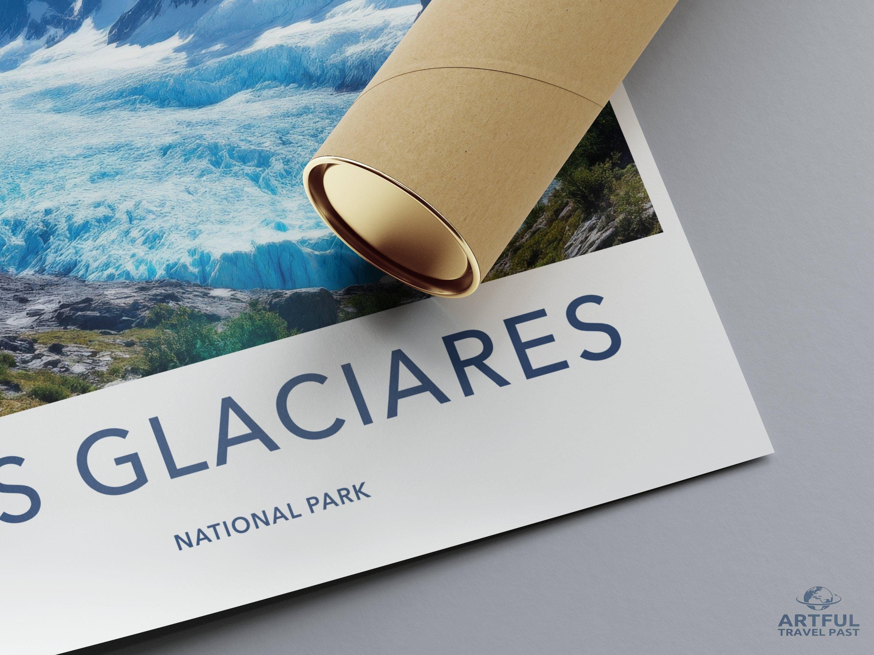 Los Glaciares National Park wall art, Stunning mountain wall print, Nature landscape poster, Glacier scenery art, Inspirational decor