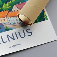 Vilnius Lithuania Cityscape Art Poster, Travel Wall Decor, Colorful City Print, Gift for Travelers, Unique Home Decoration