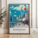 Shanghai Wall Art, China Travel Poster, Oriental Pearl Tower, Cityscape Art Print, Asian Decor, Souvenir Gift, Modern Wall Decor, Home Decor