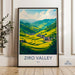 Ziro Valley India Wall Art, Vibrant Landscape Print, Scenic Nature Poster, Colorful Home Decor, Travel Themed Art, Stunning Mountain View