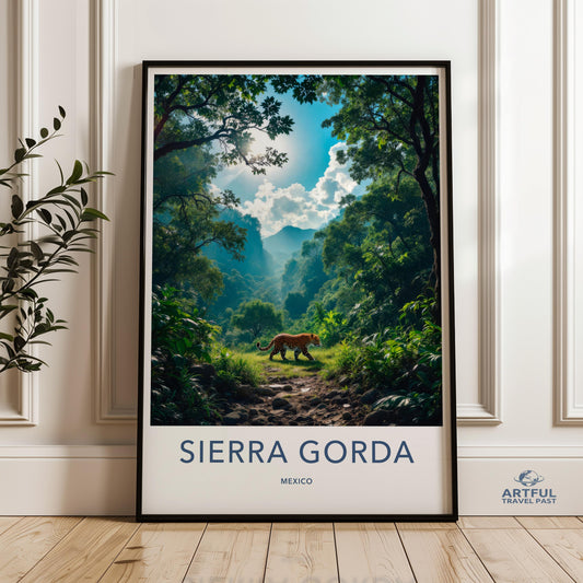 Sierra Gorda Wall Art, Jungle Cat Nature Print, Mexico Landscape Decor, Scenic Forest Poster, Wildlife Photography Artwork