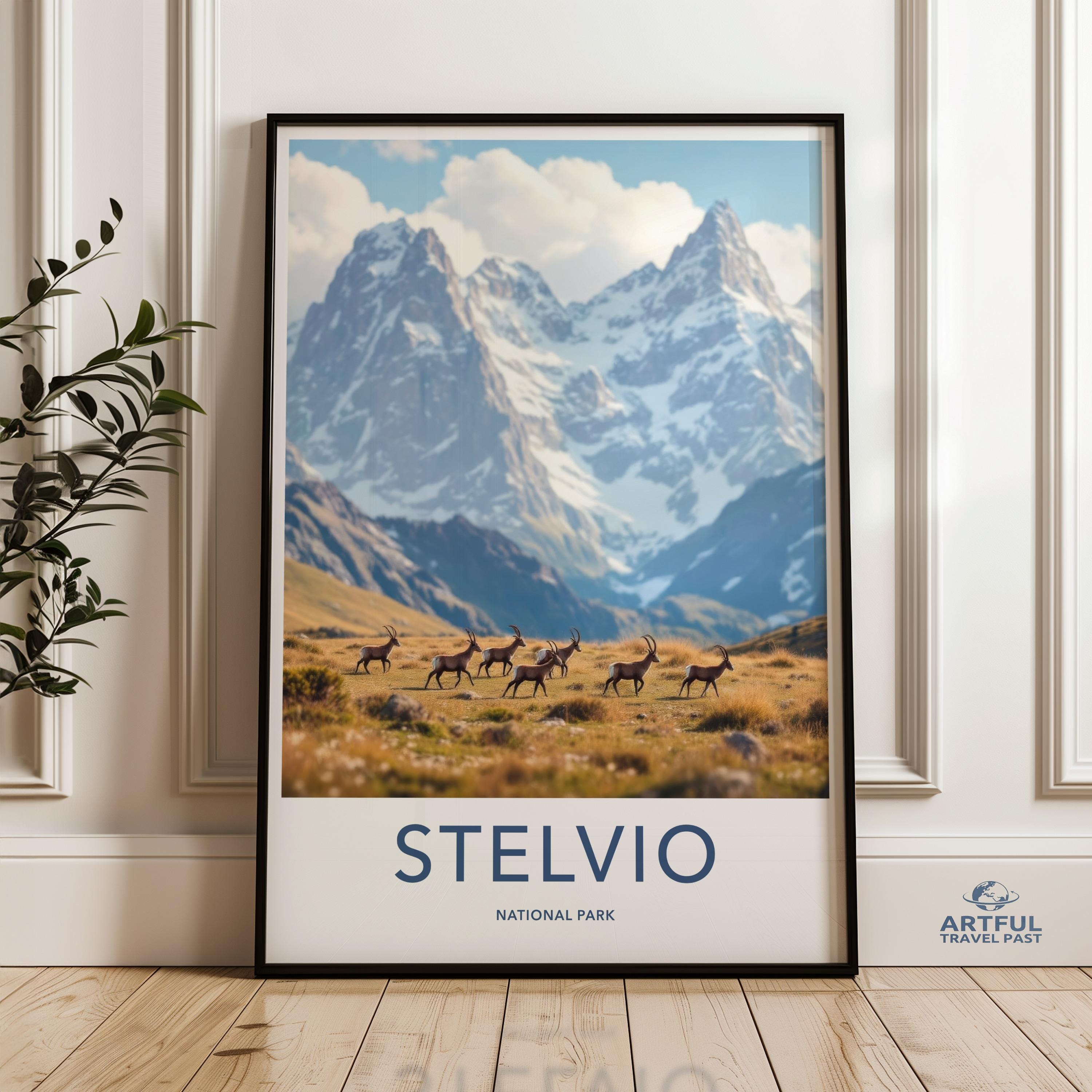 Stelvio National Park Wall Art, Alpine Scenery Poster, Mountain Landscape Print, Wildlife Decoration, Nature Photography Art