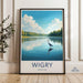 Wigry National Park Poster, Polish Landscape Print, Heron Lake Art, Nature Home Decor, Scenic Wall Art, Tranquil Water Scene