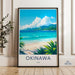 Tropical Okinawa Beach Japanese Wall Art, Ocean Coastal Landscape Print, Summer Island Paradise Poster, Seaside Scenic Decor