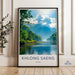 Khlong Saeng nature landscape wall art, Thailand scenic view print, serene water and forest decor, tranquil mountains photo art