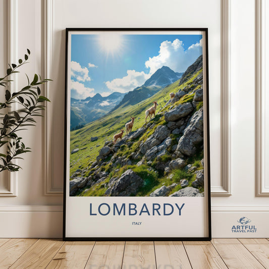 Large Lombardy Italy Wall Art Print, Minimalistic Mountain Landscape, Nature Photography Decor, Modern Scenic Artwork, Gift for Travelers