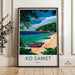 Thailand beach art, tropical island poster, Ko Samet wall decor, scenic beach print, coastal landscape art, vacation memory print