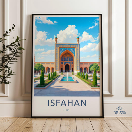 Mosque Wall Art, Isfahan Poster, Iran Travel Print, Islamic Architecture Decor, Middle Eastern Art, Persian Wall Decor, Fine Art Print