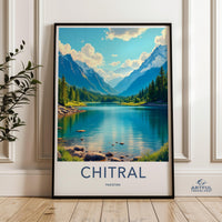 Chitral Scenic Wall Art, Pakistan Mountain Landscape Print, Nature Poster Art for Living Room, Beautiful Home Decor Gift Idea