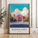 Buenos Aires Wall Art Print, Colorful Cityscape Poster, Argentina Travel Decor, Vibrant Buenos Aires Art, Modern Home Decor