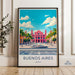 Vintage Buenos Aires Travel Print, Buenos Aires Wall Art, Argentina City Poster, Retro Cityscape Art, Colorful Argentina Decoration