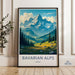 Bavarian Alps Wall Art, Germany Mountain Print, Nature Landscape Poster, Scenic Mountain Artwork, Alpine Decor, Travel Photography