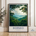 Borneo Southeast Asia Wall Art, Nature Landscape Print, Forest Valley View, Scenic Tropical Sunset Poster, Travel Decor Gift