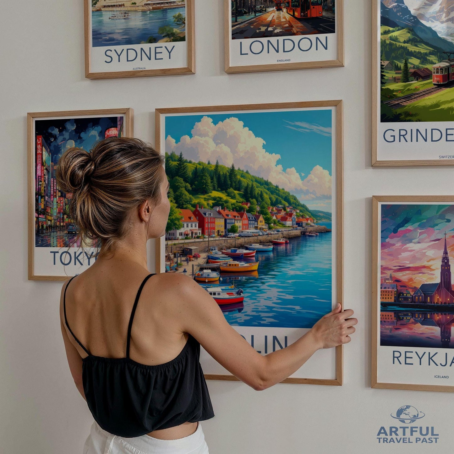 Cityscape Wall Art Prints, Travel Poster Set, Modern Home Decor, European City Art, Vibrant Cityscape Artwork, Gallery Wall Set