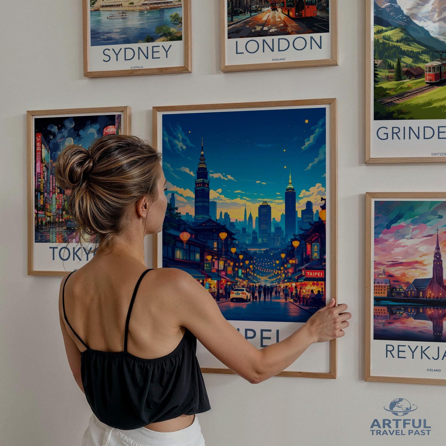 Travel Art Print New York Tokyo London Wall Decor Modern Home Decor City Skyline Poster Gallery Wall Art
