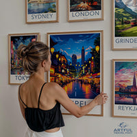 Cityscape Wall Art Prints Set, Travel Poster Collection, Modern Home Decor, World Cities Art, Unique Wall Art for Living Room