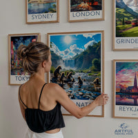 World Travel Posters, Wall Art Decor, City Landscape Prints Set, Vintage Travel Poster Collection, Wandering Soul Gift