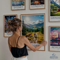 Scenic Art Prints Set, Beautiful Travel Posters, Wall Art for Home Decor, City and Nature Landscape Prints, Gallery Wall Decor