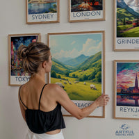 Scenic Travel Posters, Wall Art Featuring Iconic Destinations, Vibrant Travel Decor, Perfect for Home and Office, Travel Themed Prints