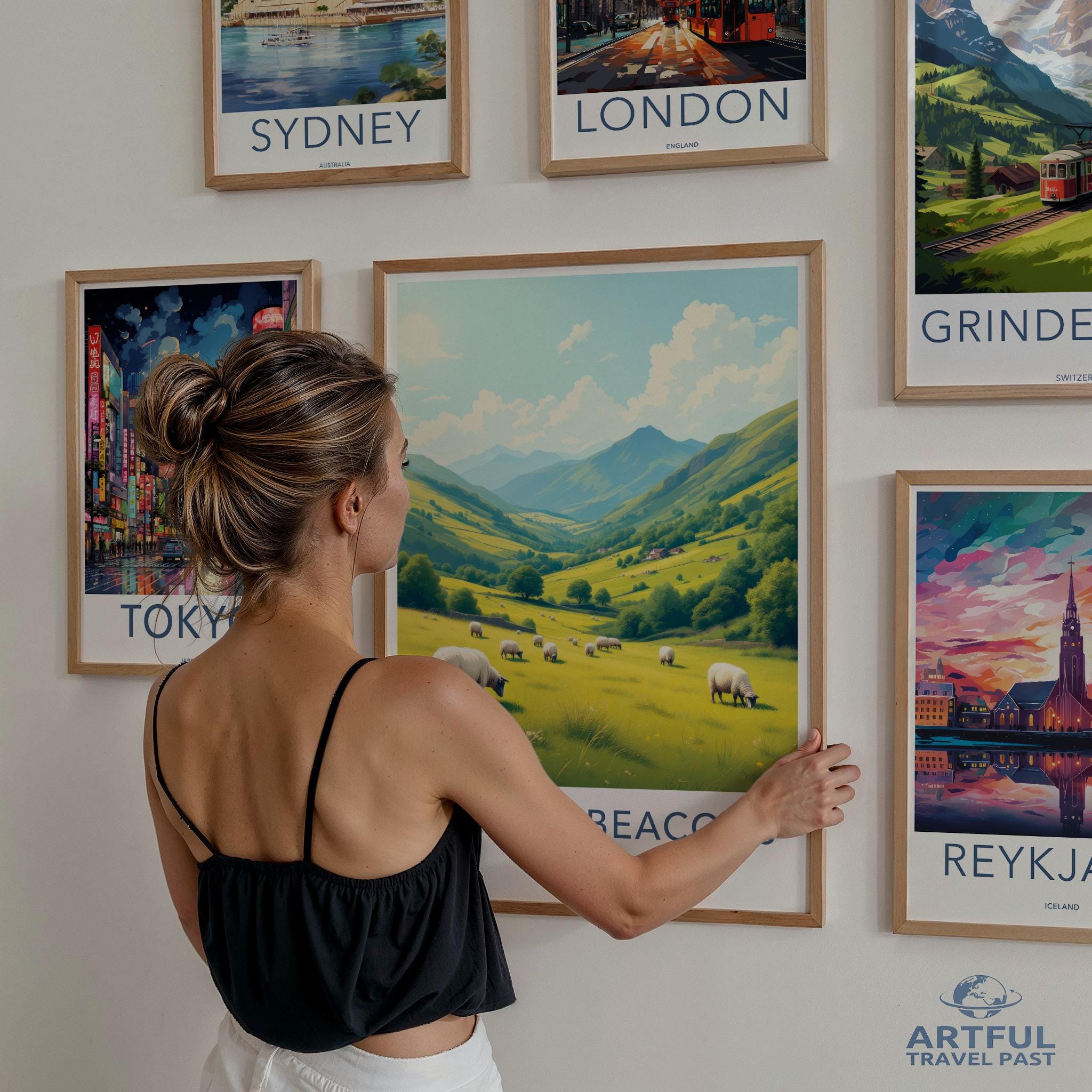 Scenic Travel Posters, Wall Art Featuring Iconic Destinations, Vibrant Travel Decor, Perfect for Home and Office, Travel Themed Prints