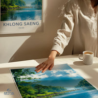 Khlong Saeng Thailand Travel Poster, Vintage Wall Art, Scenic Landscape Print, Nature Decor for Home or Office, Adventure Gift