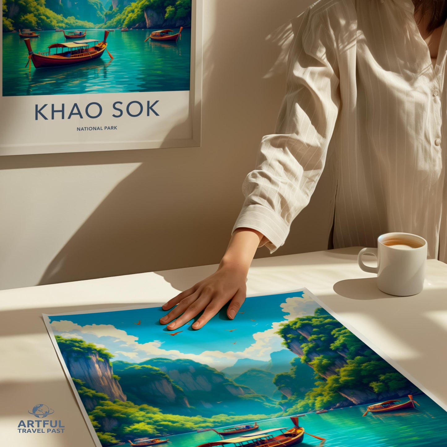 Khao Sok National Park Art Print, Travel Wall Decor, Scenic Landscape Wall Art, Nature Poster for Home, Office Decoration
