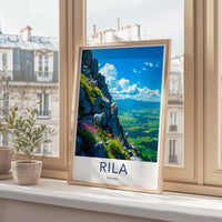 Rila Mountain Landscape Print, Nature Wall Art, Scenic Travel Poster, Bulgaria Mountain View Decor, Home Office Wall Hanging