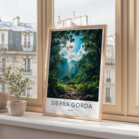 Sierra Gorda Mexico travel poster, Nature landscape art print, Wall decor for living room, Adventure themed home decor