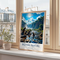 Royal Natal National Park wall art, landscape poster, scenic print, nature decor, travel photography, waterfall photo, hiking gift
