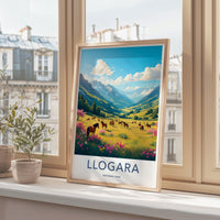 Llogara National Park poster, Scenic wall art print, Vibrant landscape art, Travel destination decor, Nature inspired artwork