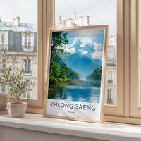 Khlong Saeng Thailand Travel Poster, Nature Art Print, Scenic Landscape Wall Decor, Perfect Gift for Travelers, Home Decor