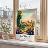Kashan Iran Travel Poster, Artful Scenic Print, Vintage Landscape Artwork, Travel Wall Art, Home Decor, Gallery Wall Decor