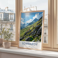 Lombardy Travel Poster, Italy Nature Print, Scenic Landscape Art, Home Decor, Wall Art, Digital Download, Printable Art, Holiday Gift