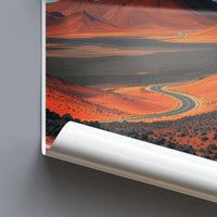 Scenic Desert Road Print, Serene Landscape Art, Colorful Wall Decor, Travel Photography, Modern Home Decor, Nature Themed Artwork