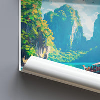 Wall Art Print, Scenic Nature Landscape, Travel Poster, Adventure Decor, Tropical Island Artwork, Home Office Wall Decoration