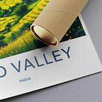 Scenic Valley Poster, Vibrant Art Print, Colorful Landscape Decor, Travel Wall Art, Nature Lover Gift, Ready to Frame Picture